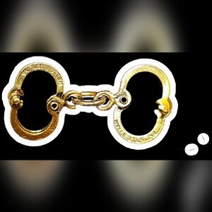 Golden Antique Handcuffs Charm